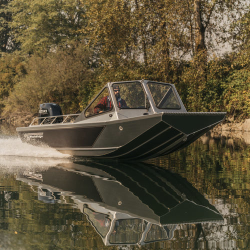 Jon boat fuoribordo - 20' ALASKAN  - Wooldridge - open / con dual console / da pesca sportiva