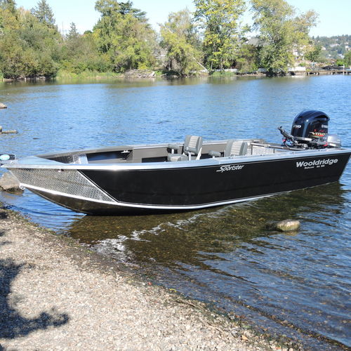 Barca da pesca e diporto fuoribordo - SPORTSTER - Wooldridge - open / con console centrale / in alluminio
