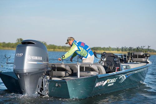Jon boat fuoribordo - 2170 Blackhawk - War Eagle - con console centrale / con console laterale / da pesca sportiva