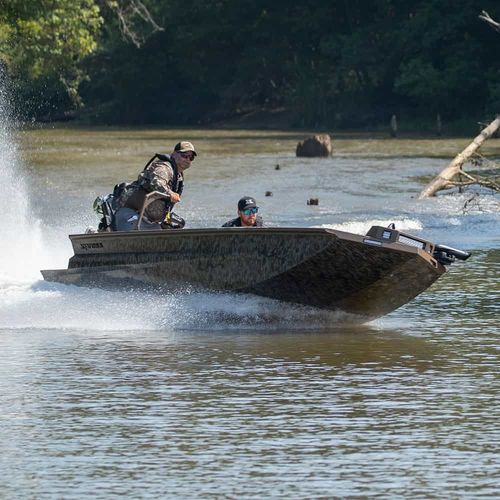 Jon boat fuoribordo - BAYOU 180 - Xpress - a benzina / a fondo piatto / open