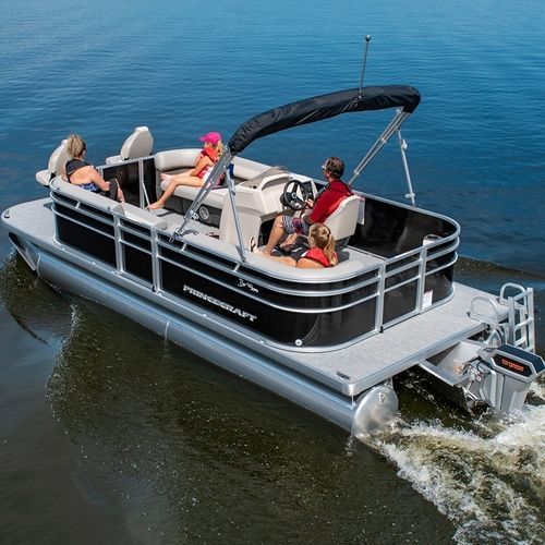 Pontoon boat fuoribordo - BRIOe 210-2S - Bateaux Princecraft - open / con console laterale / da pesca sportiva