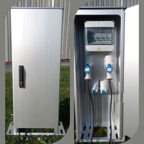 Colonnina per pontile - BORNE ELECTRIQUE - Ruban Bleu - di ricarica elettrica / in acciaio inossidabile