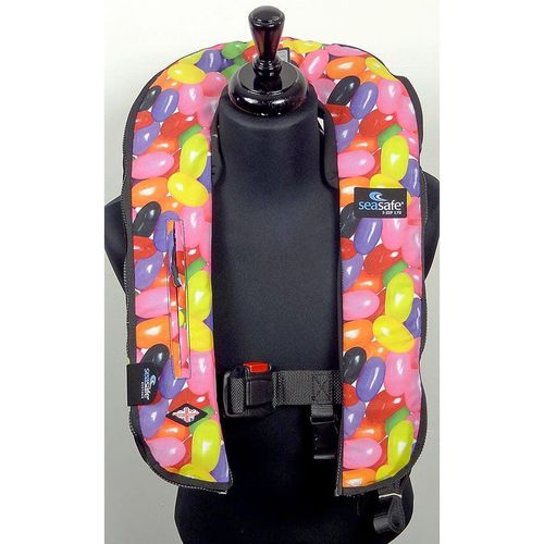 Giubbotto di salvataggio gonfiabile - I-Zip – Jelly Bean Berry Burst - Seasafe Systems Ltd - 170 N / ISO12402-3 / ISO12401