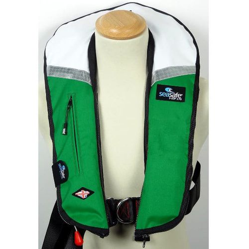 Giubbotto di salvataggio gonfiabile - I-Zip – Green & White - Seasafe Systems Ltd - 170 N / ISO12402-3 / ISO12401