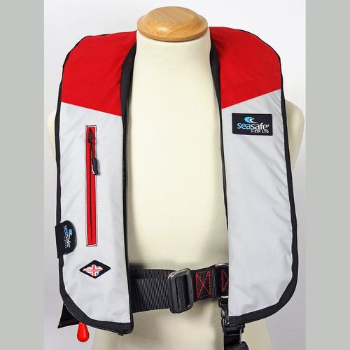 Giubbotto di salvataggio gonfiabile - I-Zip – Red & Grey - Seasafe Systems Ltd - 170 N / ISO12402-3 / ISO12401