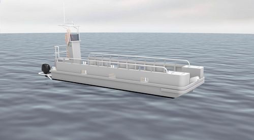 Barca professionale barca di supporto per immersioni - PLATE 8.0 - Chantier Naval Delavergne - imbarcazione di servizio portuale / multiscafo / fuoribordo