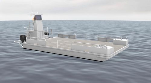 Barca professionale barca di supporto per immersioni - PLATE 10.0 - Chantier Naval Delavergne - imbarcazione di servizio portuale / multiscafo / fuoribordo