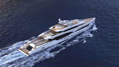 Mega-yacht da crociera - MITO 76 - Admiral yachts - raised pilothouse / in acciaio / a prua verticale