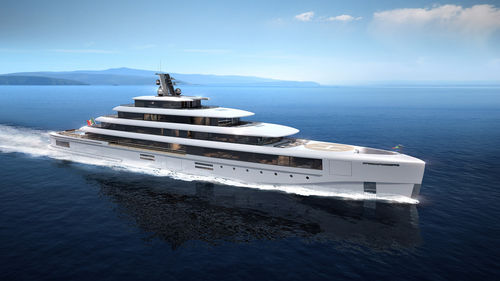 Mega-yacht da crociera - MOMENTUM 85 - Admiral yachts - raised pilothouse / con 7 cabine / in acciaio