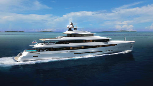 Mega-yacht da crociera - VESTAL 62 - Admiral yachts - raised pilothouse / con 7 cabine / in acciaio