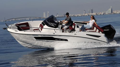 Barca open fuoribordo - SL641 - Karnic - con console centrale / max. 7 persone / con prendisole
