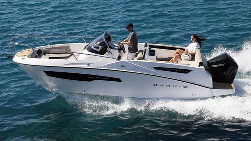 Barca open fuoribordo - SL691 - Karnic - con console centrale / max. 8 persone / con prendisole