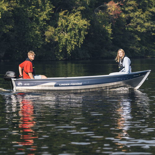 Lancia fuoribordo - LINDER FISHING 410 - Linder - elettrica / open / da pesca sportiva