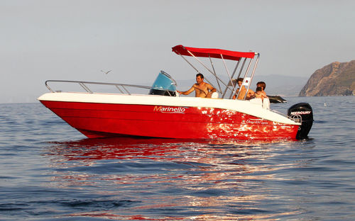 Barca open fuoribordo - Elena 6.50 - Cantiere Nautico Marinello - con console centrale / da pesca sportiva / in fibra di vetro