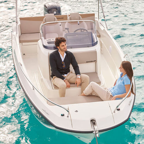Barca open fuoribordo - Activ 605 Open - Quicksilver Boats - con console centrale / da pesca sportiva / max. 7 persone
