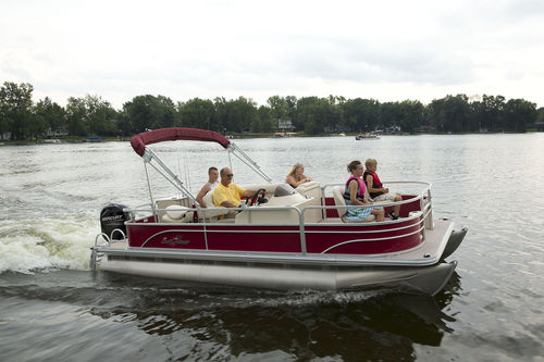 Pontoon boat fuoribordo - 8520 4-PT - Sunchaser Corp - da pesca sportiva / max. 10 persone