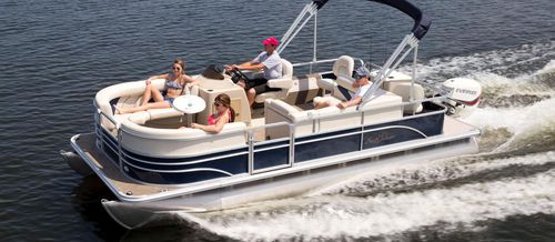 Pontoon boat fuoribordo - 8520 C-N-F EXP - Sunchaser Corp - da pesca sportiva / max. 10 persone