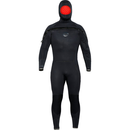 Muta neoprene da immersione - VELOCITY ULTRA - Bare Divewear - a maniche lunghe / monopezzo / con cappuccio
