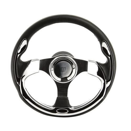 Volante per barca a motore rivestito con vernice poliuretanica - SWARG32 - VETUS - rivestimento in cuoio / in alluminio / in legno