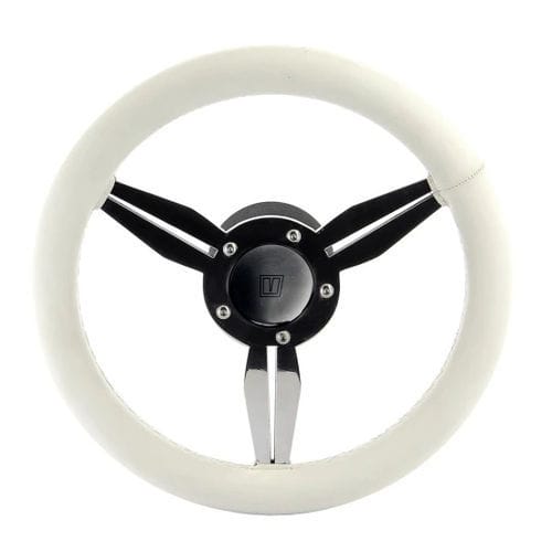 Volante per barca a motore rivestito con vernice poliuretanica - SWALB30 - VETUS - rivestimento in cuoio / in alluminio / in legno