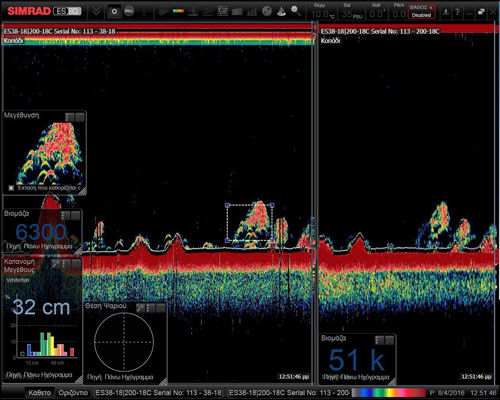 Fishfinder per barca - ES80 - Simrad - a colori / CHIRP