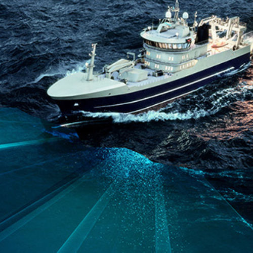 Sonar per nave - SN90 - Simrad - a scansione laterale / elettronico