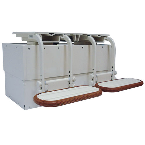 Supporto per sedile pilota per barca - S 495 DOUBLE SLIDER - Besenzoni SpA - regolabile / elettrico / in alluminio