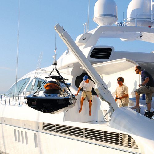 Gruetta per yacht - G 424 - Besenzoni SpA - idraulica / telescopica / girevole