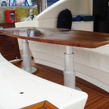Base per tavolo per barca regolabile - T 601 - Besenzoni SpA - idraulica / in alluminio
