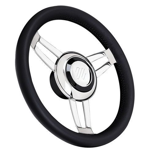 Volante per barca a motore rivestito con vernice poliuretanica - ADORNO - ULTRAFLEX S.P.A. - rivestimento in cuoio / racing / a tre razze