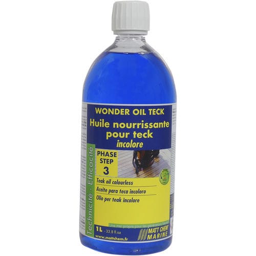 Olio per legni esotici - WONDER OIL TECK - MATT CHEM MARINE - marino
