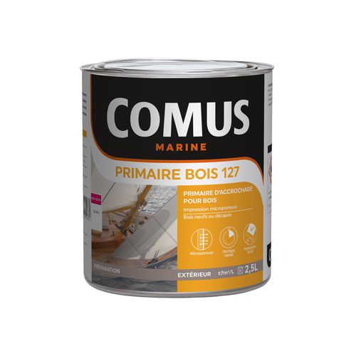 Primer per barca - PRIMAIRE BOIS 127 - COMUS MARINE - per legno / monocomponente