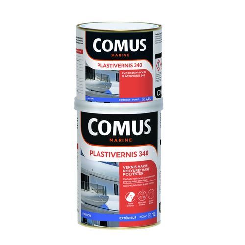 Vernice trasparente per barca - PLASTIVERNIS 340  - COMUS MARINE - per legno / bicomponente / in poliuretano