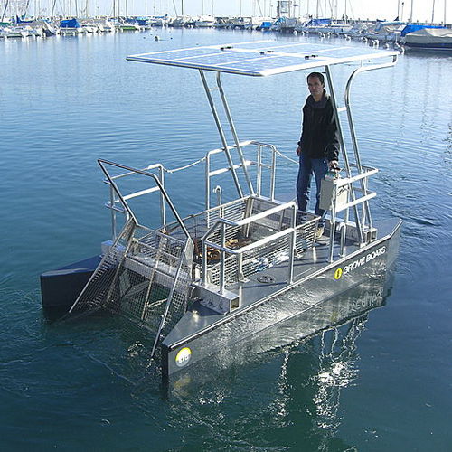 Barca professionale imbarcazione di servizio portuale - SOLAR CLEANER 400 - Grove Boats - nave antinquinamento / catamarano / elettrosolare