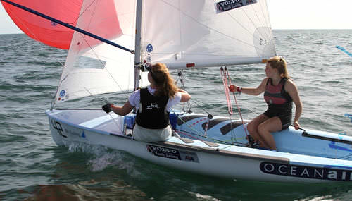 Deriva per due persone - International 420 - Mackay Boats - da regata / con trapezio singolo / 420