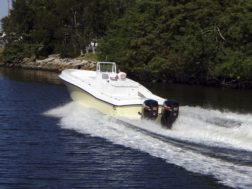 Barca open fuoribordo - 33 CUDDY - Dusky Marine - bimotore / da pesca sportiva / con T-top