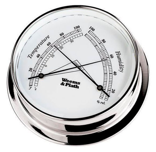 Termometro analogico - Endurance 125 - Weems & Plath - igrometro / confortometro / in ottone cromato