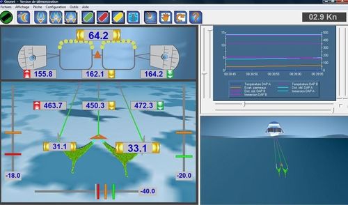 Sistema di monitoraggio per nave da pesca - GEONET / DATANET - Sodena - per reti a strascico