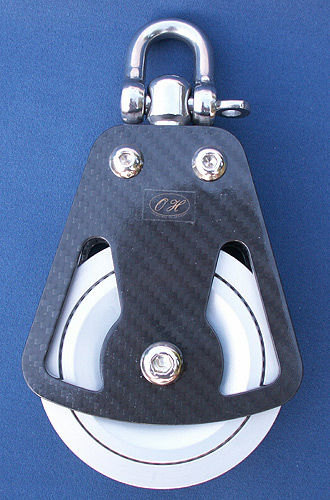 Bozzello singolo - OH MARINE EQUIPMENT - con girella / con cuscinetto a sfere / per barca a vela
