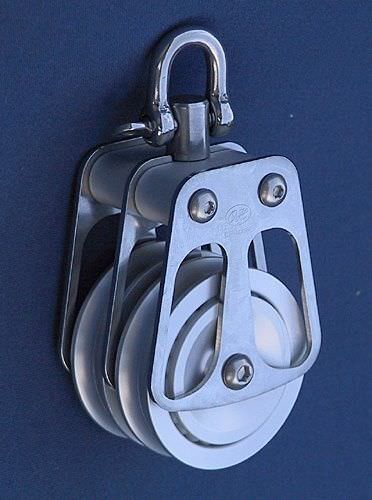 Bozzello doppio - 711309 - OH MARINE EQUIPMENT - con girella / con cuscinetto a sfere / ø máx. cima: 30 mm