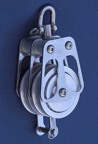 Bozzello doppio - 711310 - OH MARINE EQUIPMENT - con girella / con arricavo / con cuscinetto a sfere