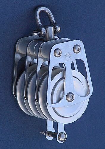 Bozzello triplo - 711320 - OH MARINE EQUIPMENT - con girella / con arricavo / con cuscinetto a sfere