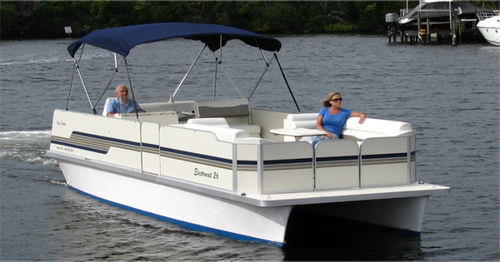Pontoon boat entrobordo - ElectroCat - Ray Electric Outboard - elettrico / da pesca sportiva
