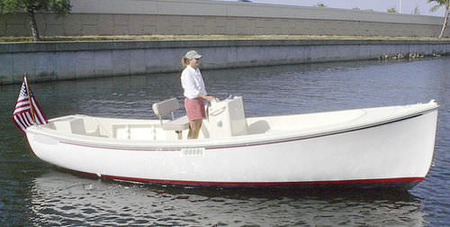 Barca open fuoribordo - ElectroBay - Ray Electric Outboard - elettrica / con console centrale / per la pesca
