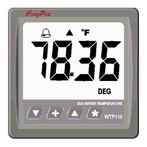Indicatore per barca - WTP110 - Cruzpro - di temperatura d'acqua / digitale / NMEA 2000®