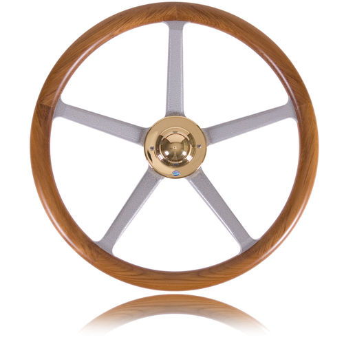 Volante per barca a motore in teak - 11 - Stazo marine equipment bv - classico
