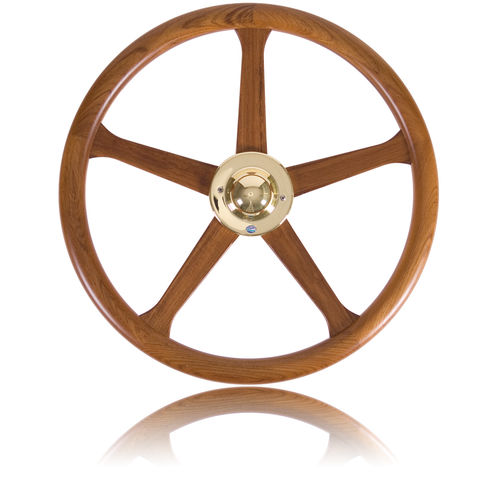 Volante per barca a motore in teak - 19 - Stazo marine equipment bv - classico