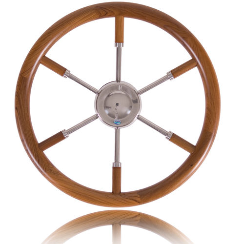 Volante per barca a motore in teak - 17 - Stazo marine equipment bv - classico