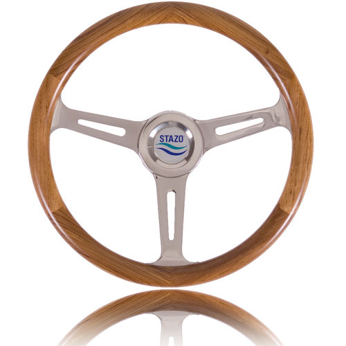 Volante per barca a motore in teak - 57 - Stazo marine equipment bv - design