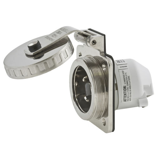 Presa elettrica stagna per pontile - HBL303SS - Hubbell Marine Electrical Products - maschio / con blocco